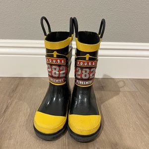 Kids firefighter rain boots